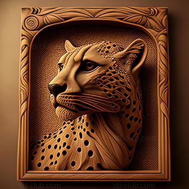 3D model st Sarah cheetah famous animal (STL)